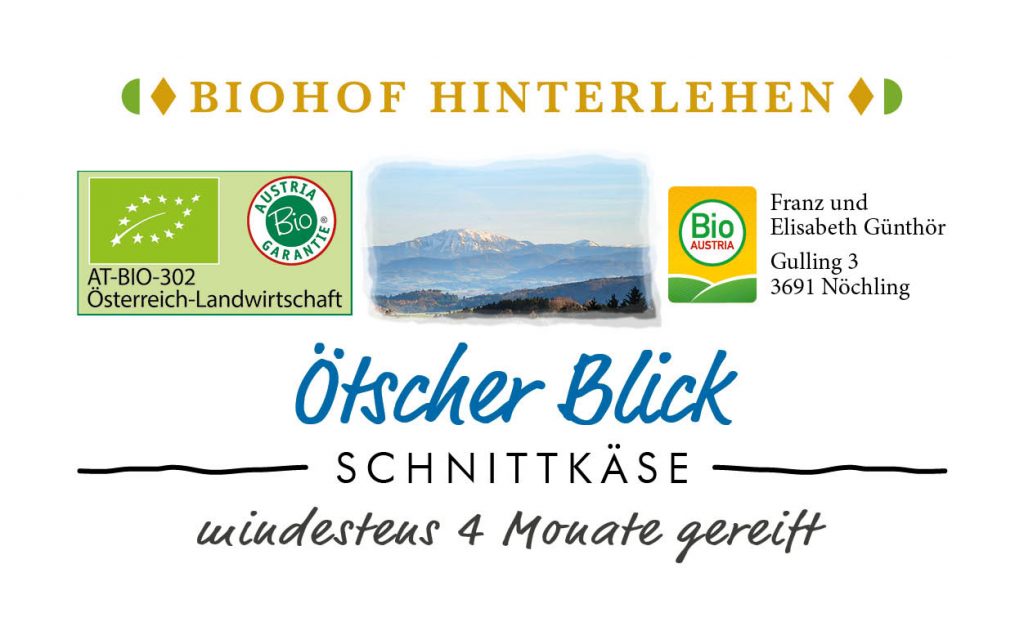 Produktetikette Ötscher Blick